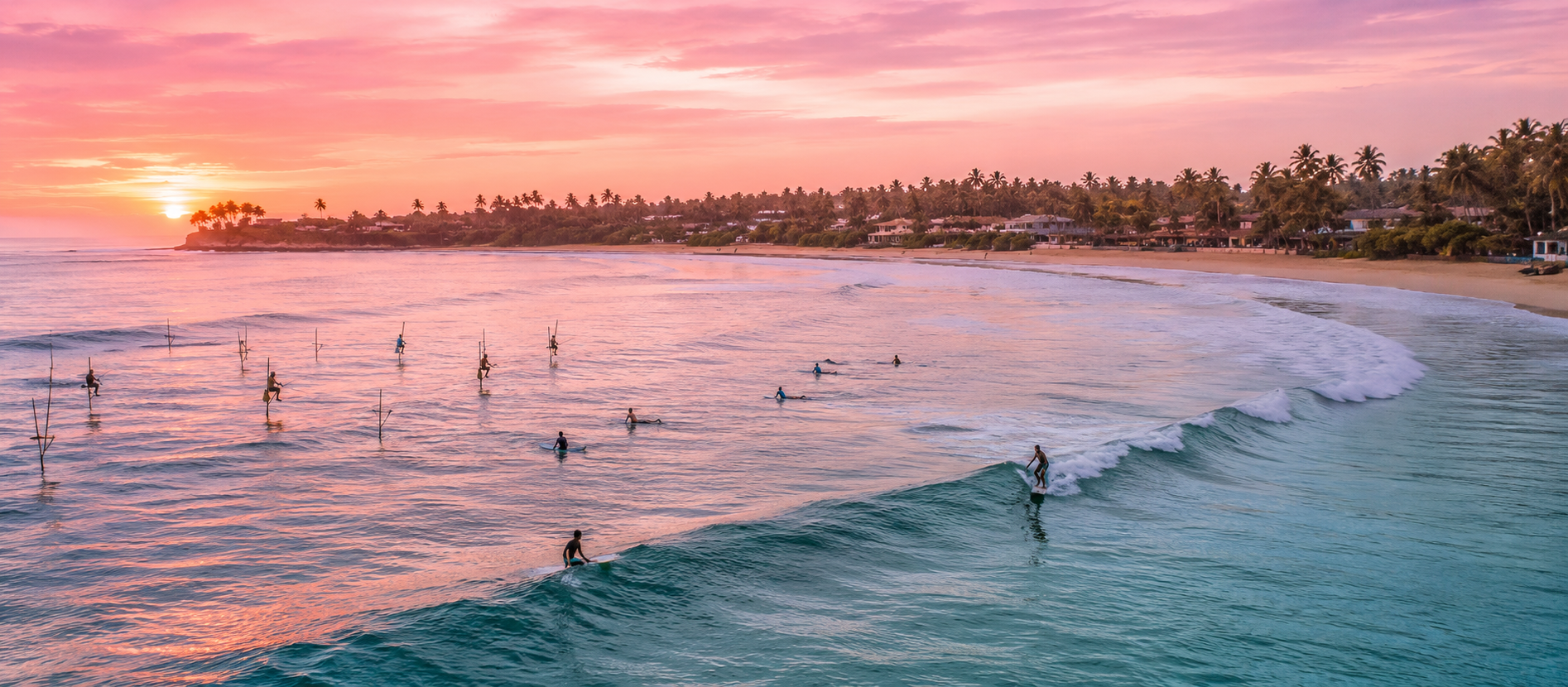 Weligama (Beginner Surf & Sandy Bay)