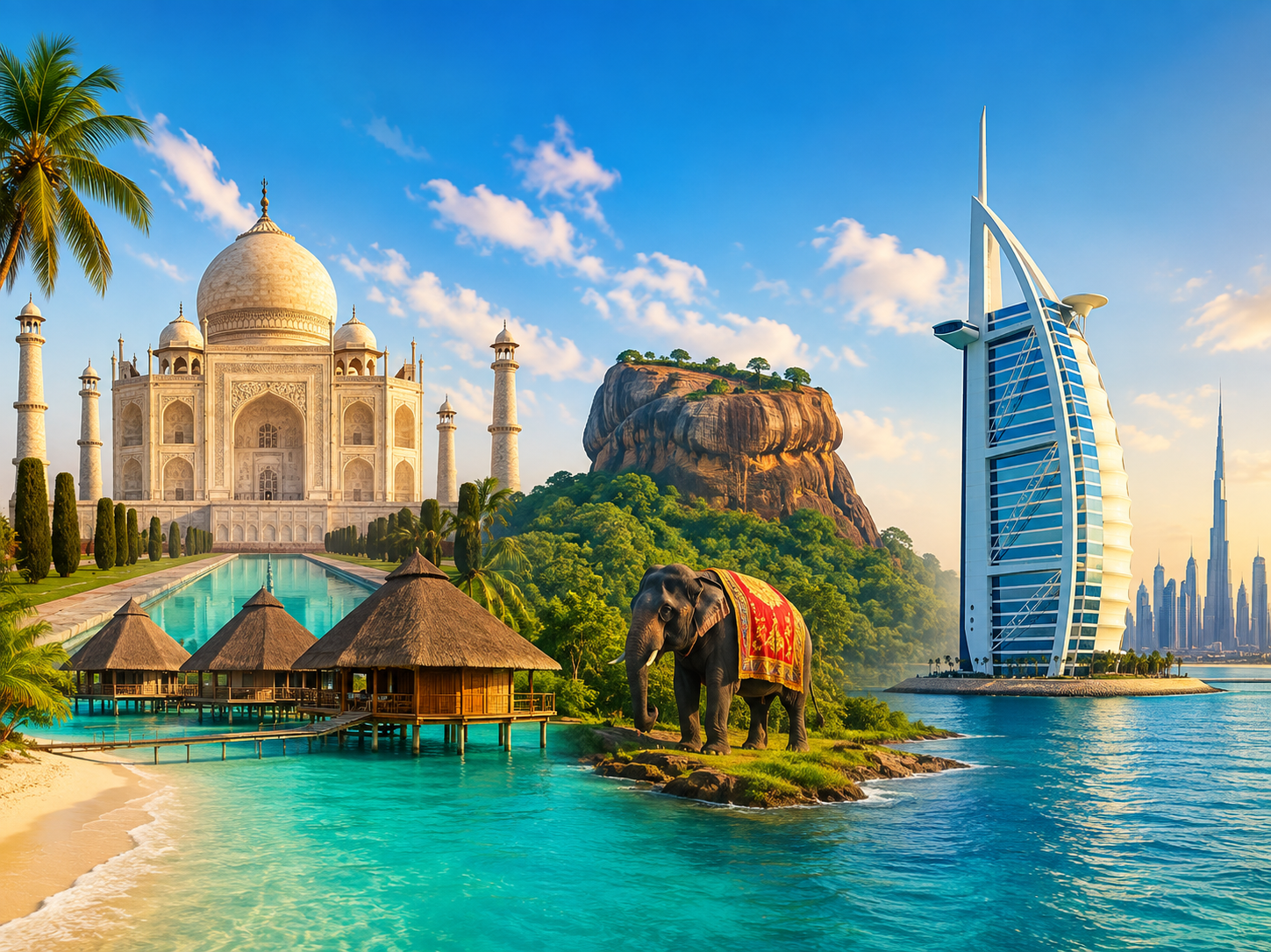 India, Sri Lanka, Maldives, and Dubai Grand Quartet